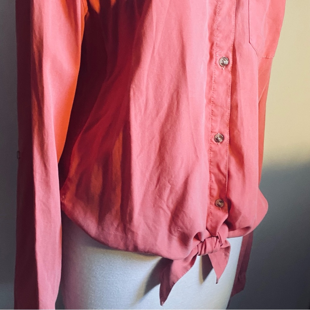 Cinnamon Colored Lightweight Collared Button Down… - image 3